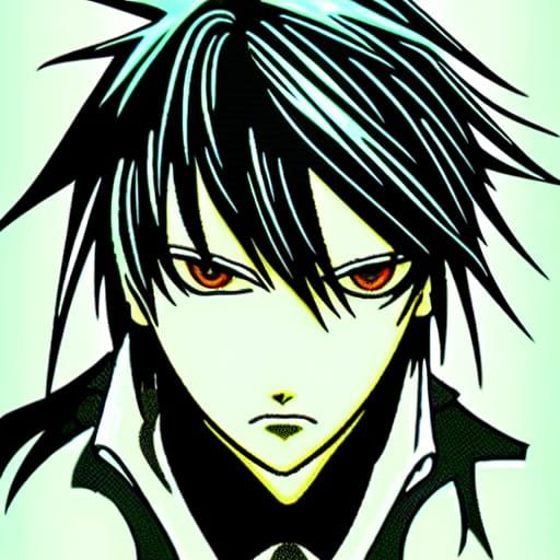 Light Yagami and L in Death Note Style