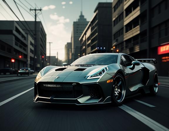 Death Proof: Futuristic Car Chase in Sci-Fi Style