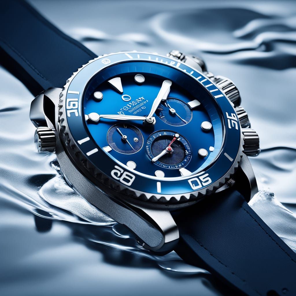 Luxury Abyssal Dive Watch on Deep Sea Floor