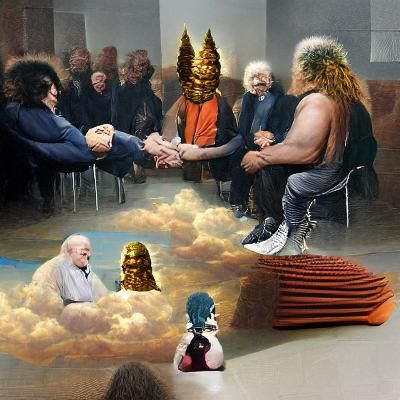 Divine Meeting of Gods in Celestial Realm