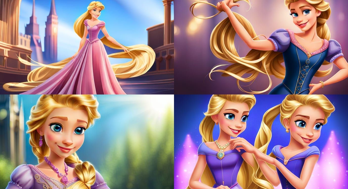 Rapunzel in Formal Wear Fashion