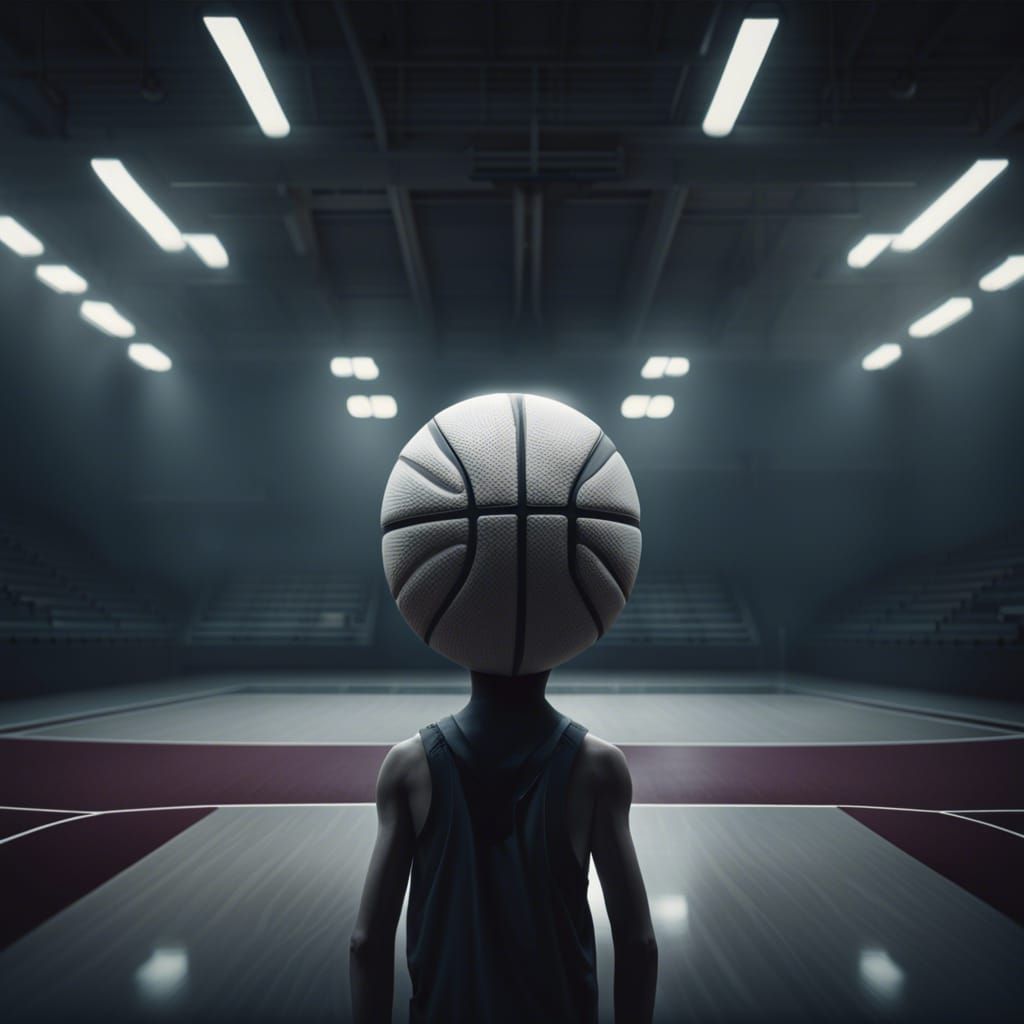 Sinister Pale Creature on Basketball Court