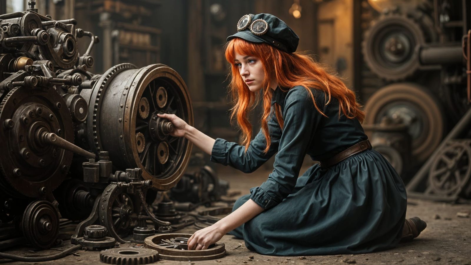 A steampunk woman