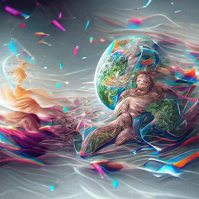 Earth 500 Years Ago: Holographic Cosmic Illustration