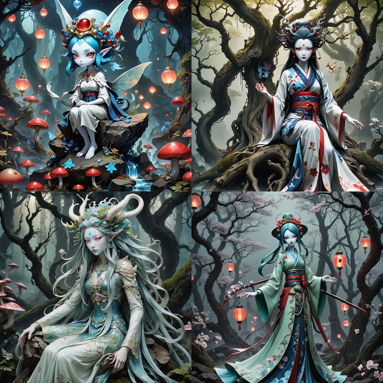 Demonic Extraterrestrial Porcelain Princess: Detailed Matte ...