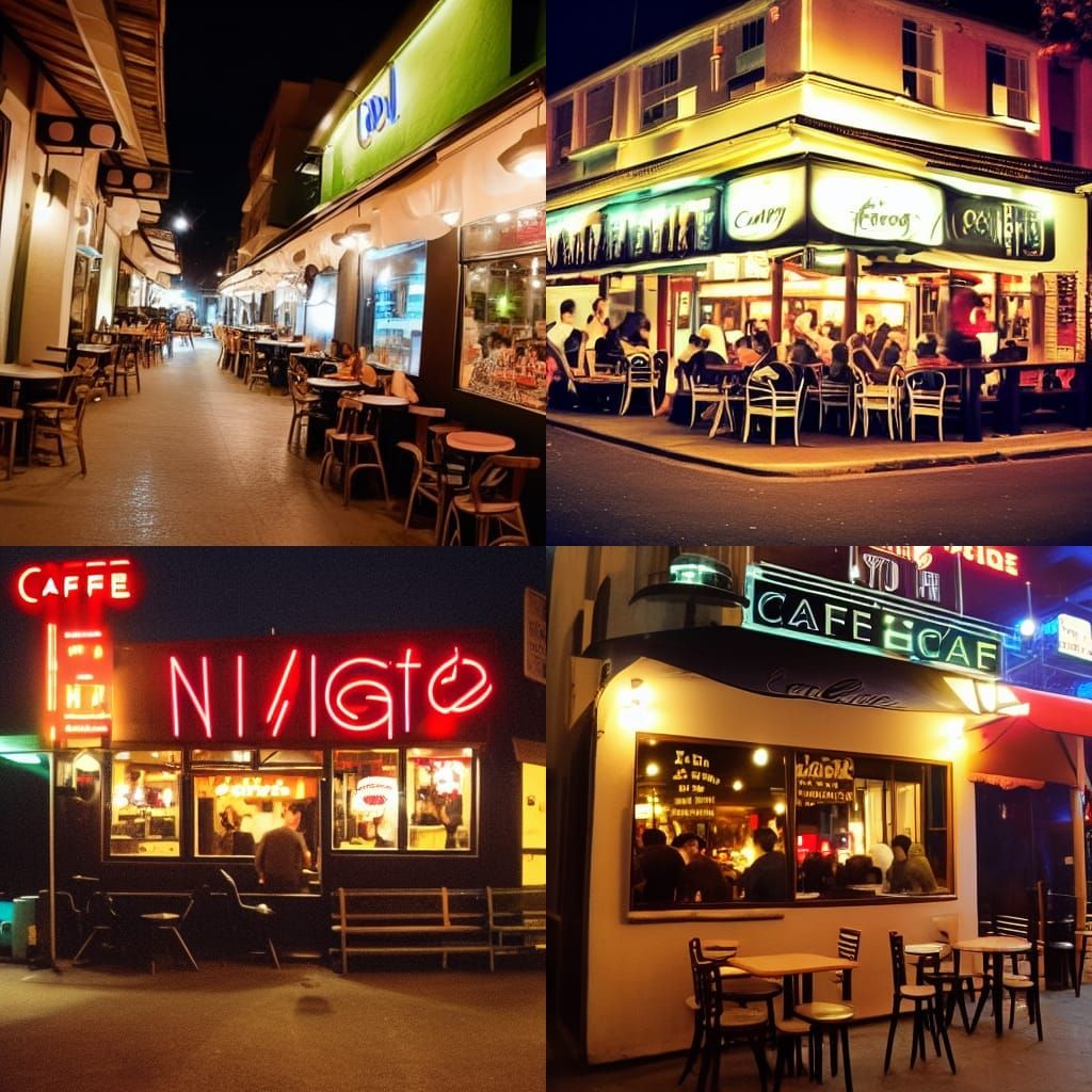 Night Cafe Digital Rendering