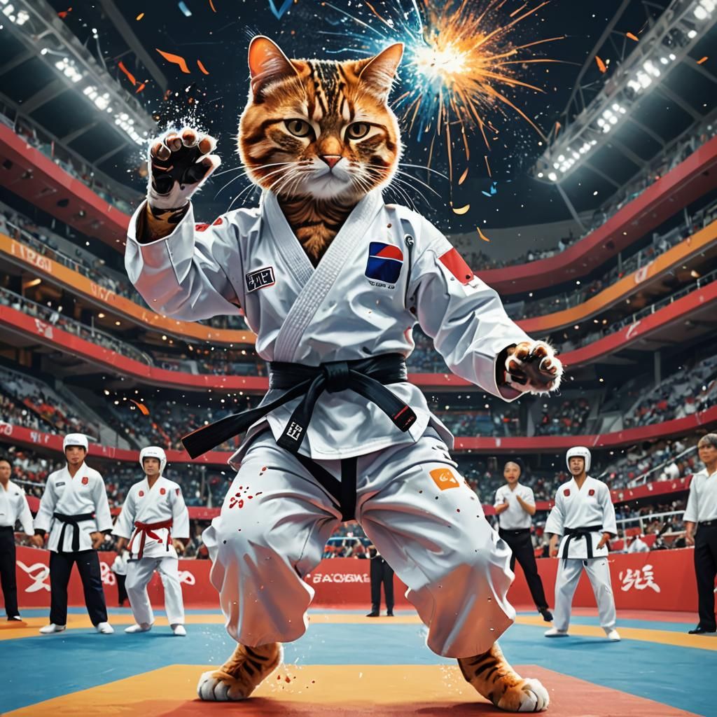 olympic taekwondo cat