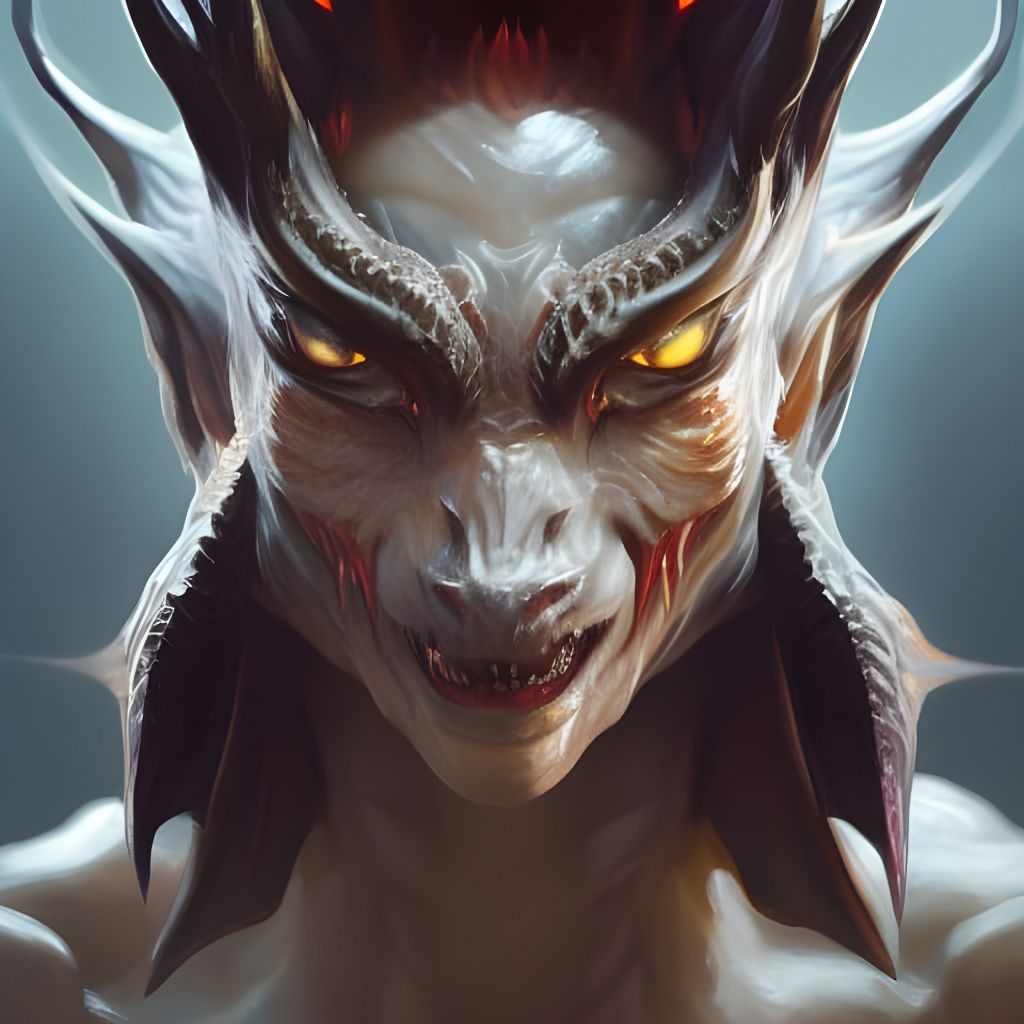 Detailed Portrait of a Demonic Eldridge Dragon