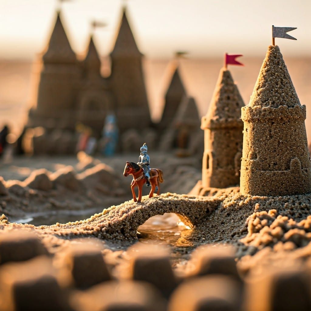 Sandcastle Kingdom: A Macro Photography Dreamscape