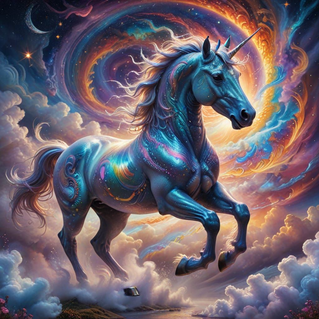 Spectral Unicorn Gallops Through Dreamlike Dimension