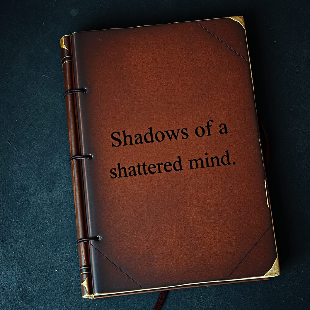 Worn Journal Cover: Shadows of a Shattered Mind