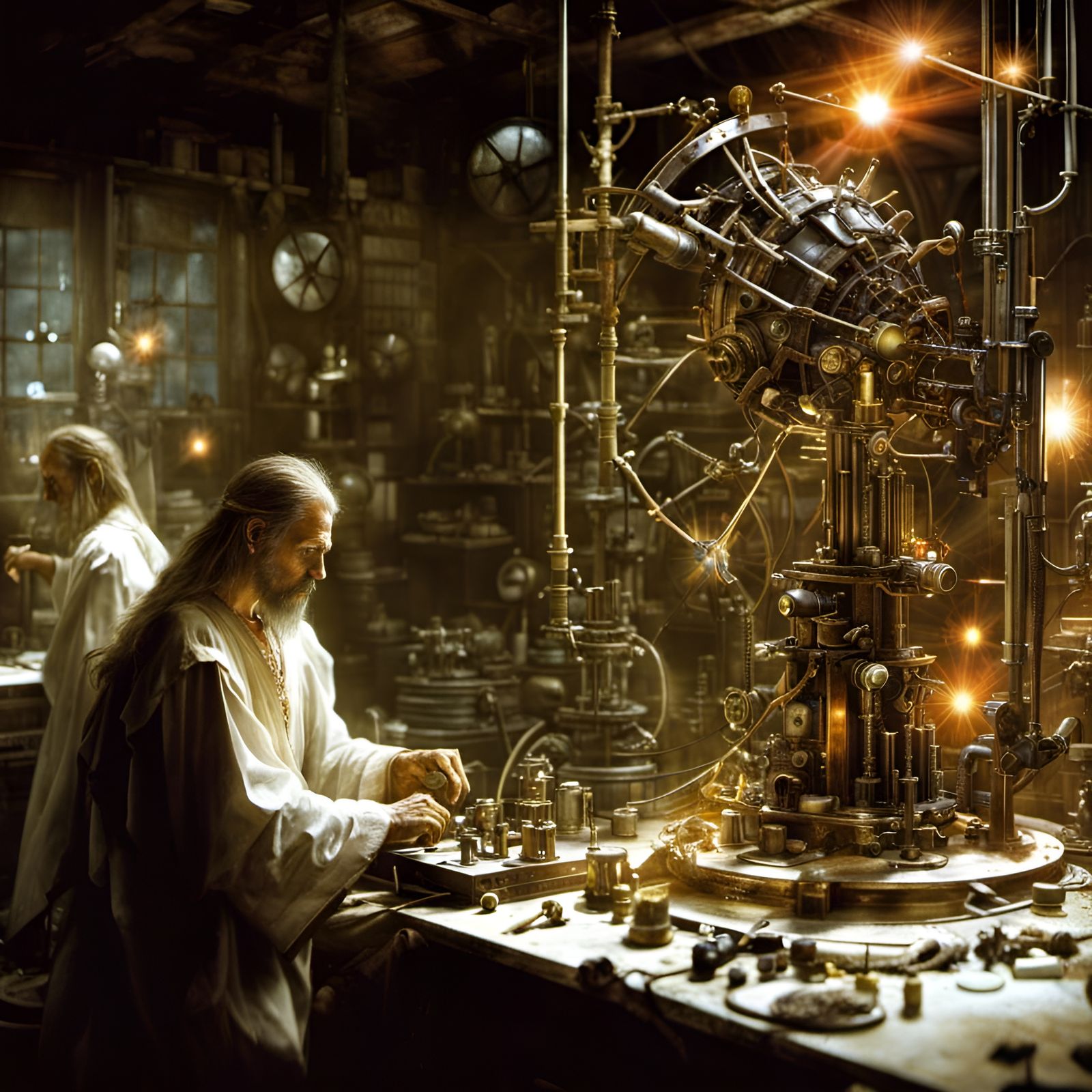 Surreal Objects Laboratory with God Rays