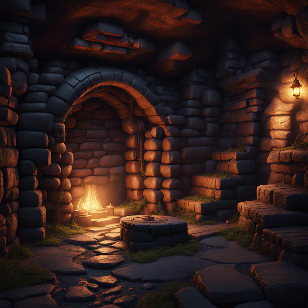 Cozy Underground Vault for Fantasy Adventurers
