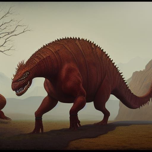 Surreal Triassic Circus Nightmare in Hyperrealism