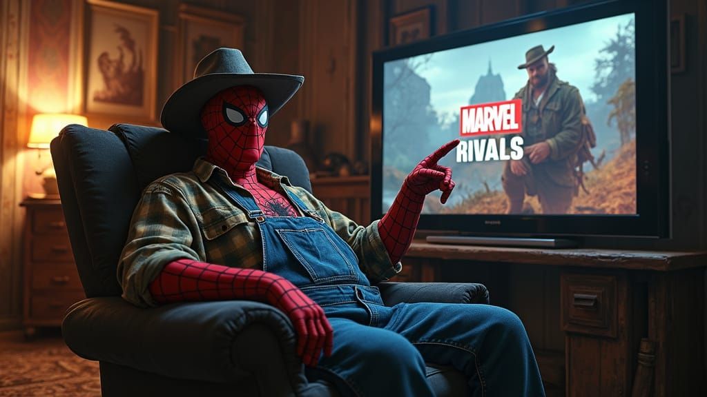 Hillbilly Spiderman Watching Marvel Rivals