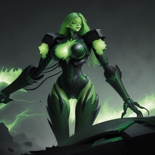 Shego Controls a Giant, Flaming Robot