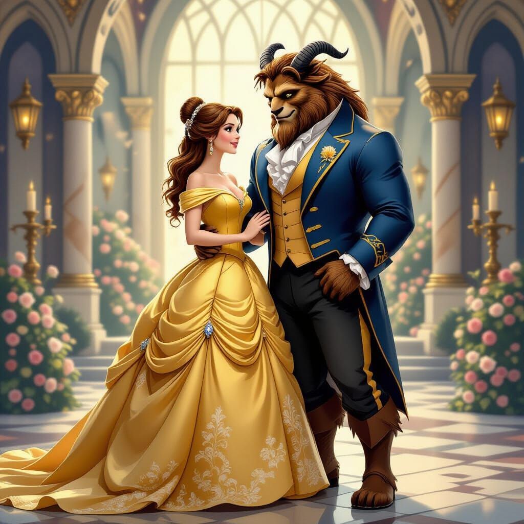 Beauty and the Beast in Enchanted Castle