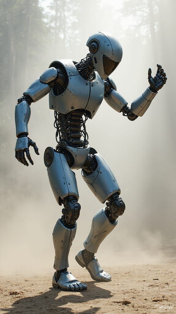 Robot Dancing: A Digital Painting with Balance