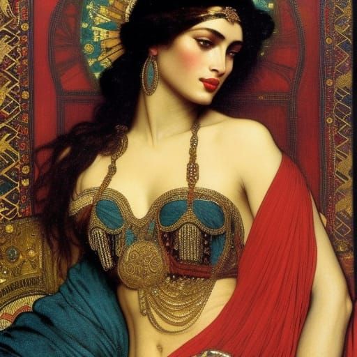 Salome Portrait in Art Nouveau Style