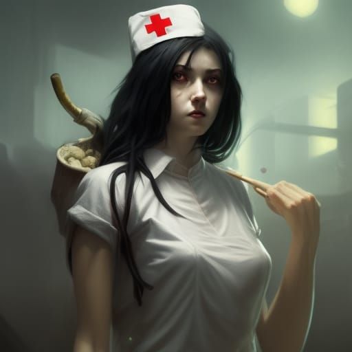Dark Fantasy Nurse in 8k Resolution
