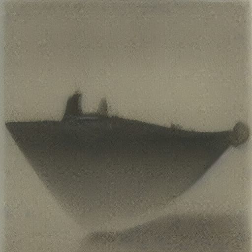 Crystal Ship on the Ocean: Barlach and Chagall Style