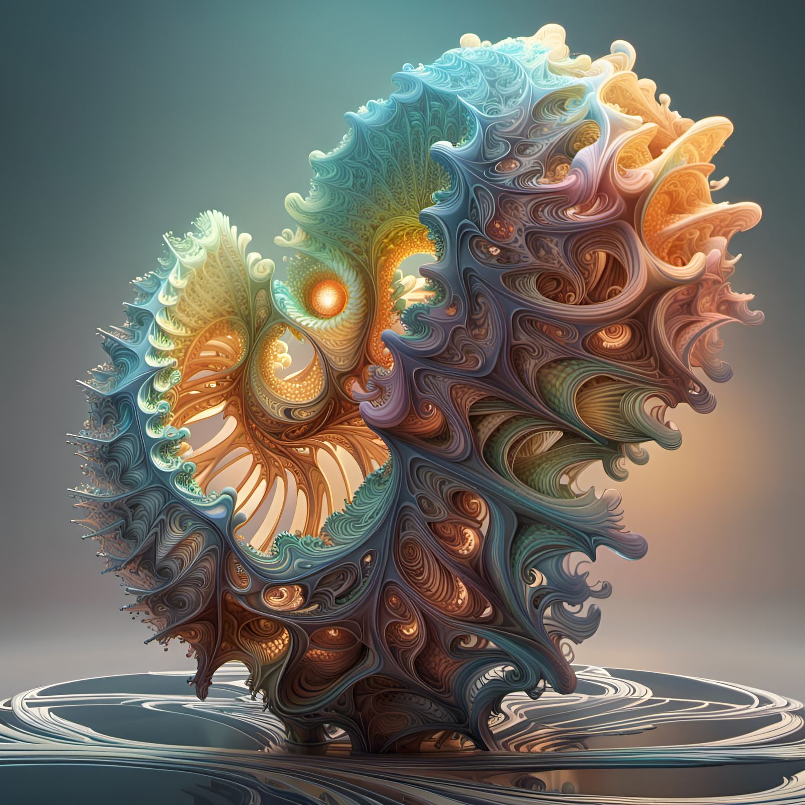 Iridescent 3D Fractal Sculptures in 8K