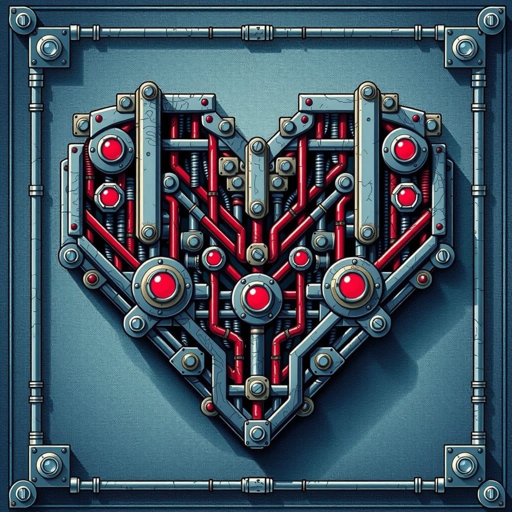 Metal Heart Album Cover Art: AI Recreation