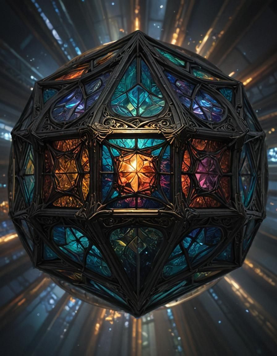 Orbital Crystalline Architecture in Anime Style