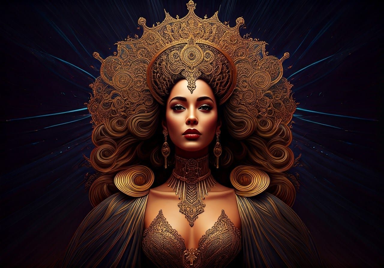 Confident Ambassador of Jhaemaryn in Futuristic Luxury Fashi...