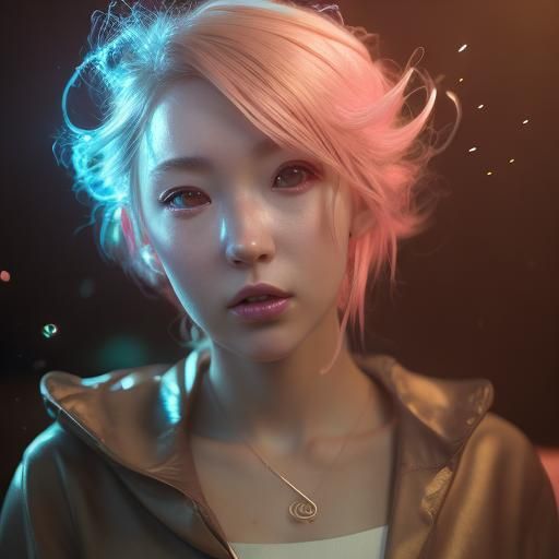 Ethereal Mage Unleashes Arcane Spell in 3D Anime Style