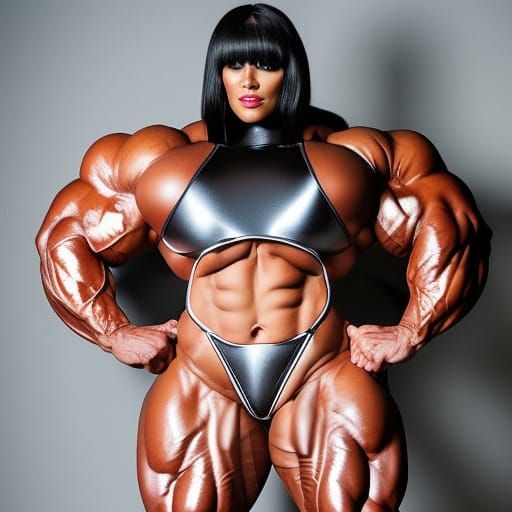Muscular Woman in Muscle Suit: Professional Photography