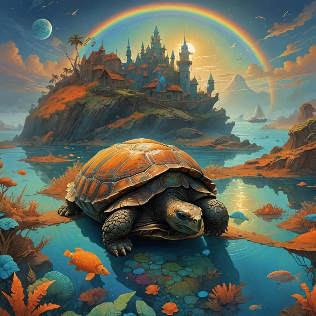 Tortoise Boat Sailing Mystical Archipelago
