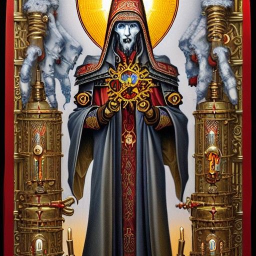 Warhammer 40K Tech-Priest as Orthodox Icon