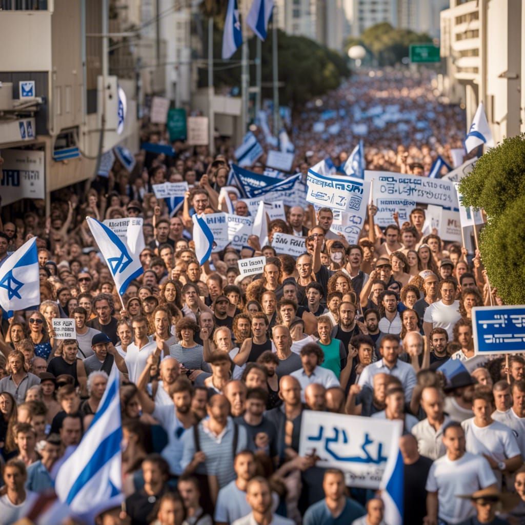 Massive Legal Reform Protest in Tel Aviv