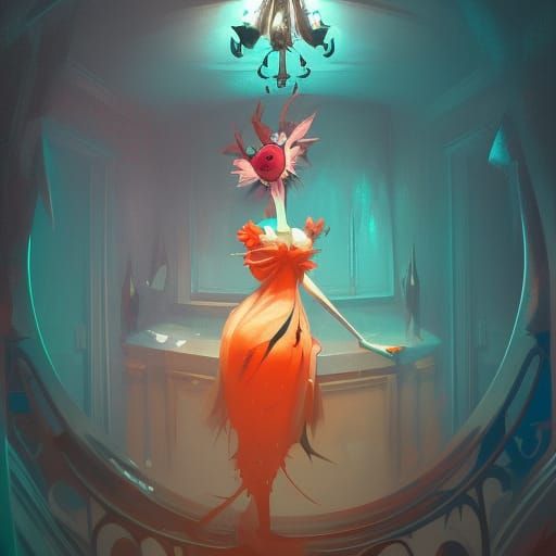 Hazbin Hotel Concept Art in Volumetric Lighting