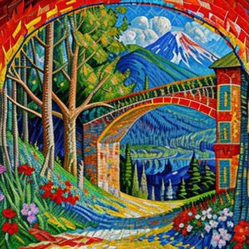 Lord of the Rings: Neo-Impressionist Mosaic Patchwork