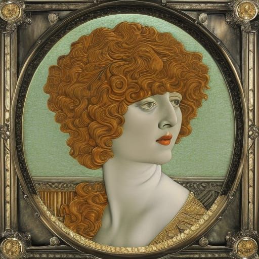 Fractal Portrait of Clara Bow in Fine Detail
