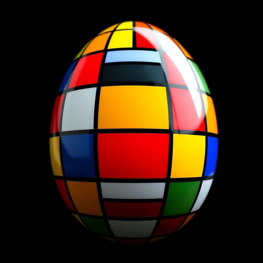 Mondrian your Easter eggs