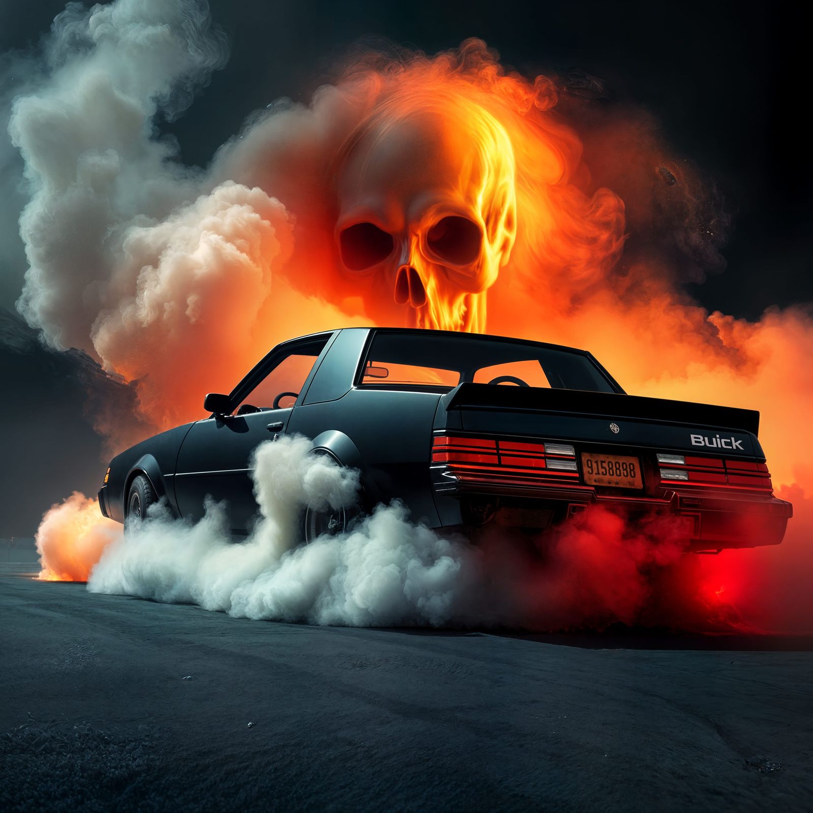1986 Buick Grand National Burnout Art