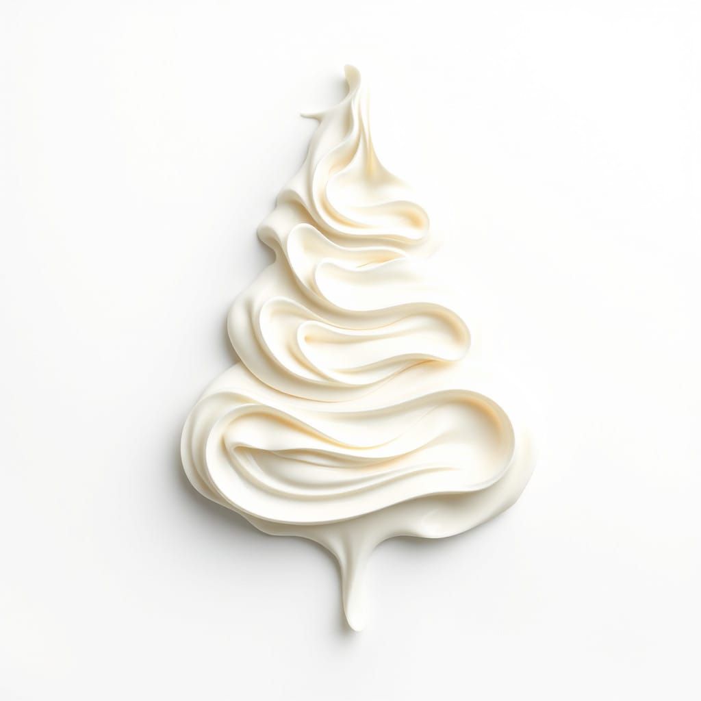 Luxurious Christmas Tree Cream Design