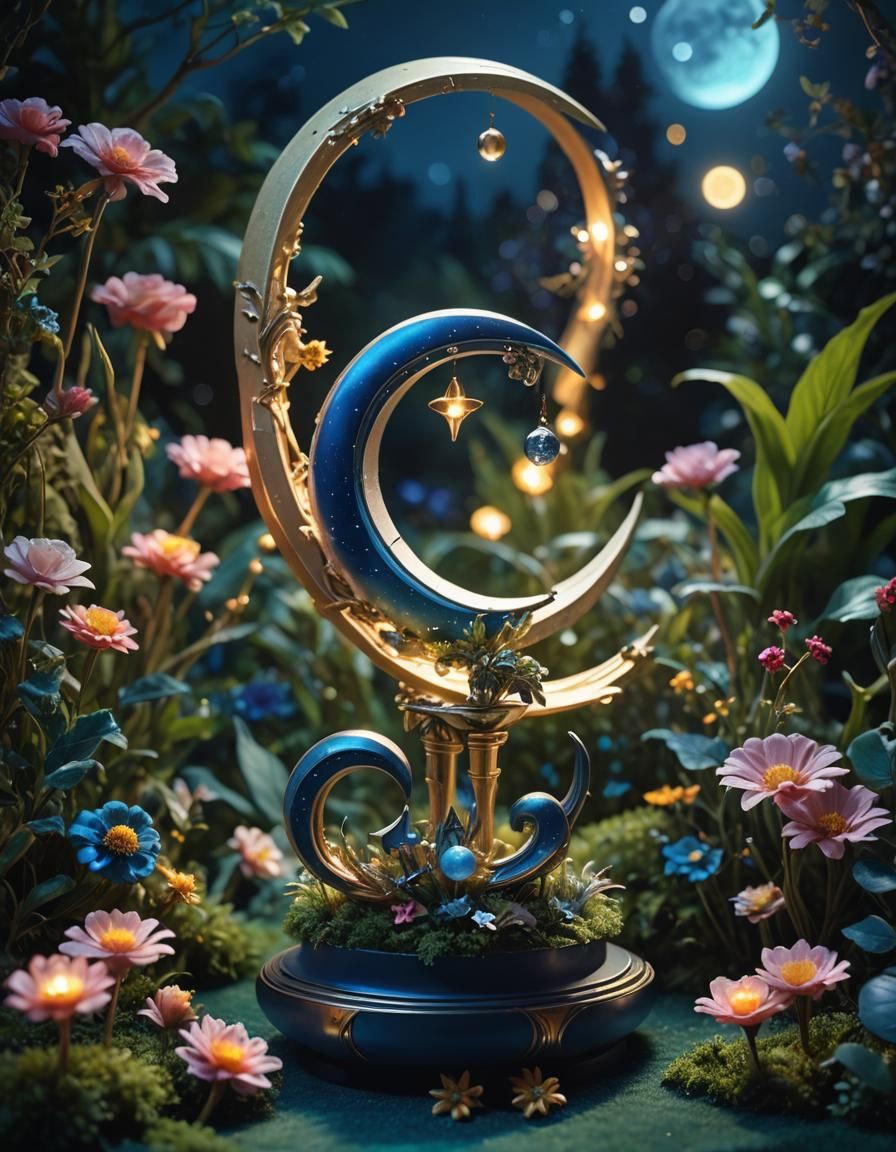 Mystical Garden: Futuristic Toys in Digital Painting