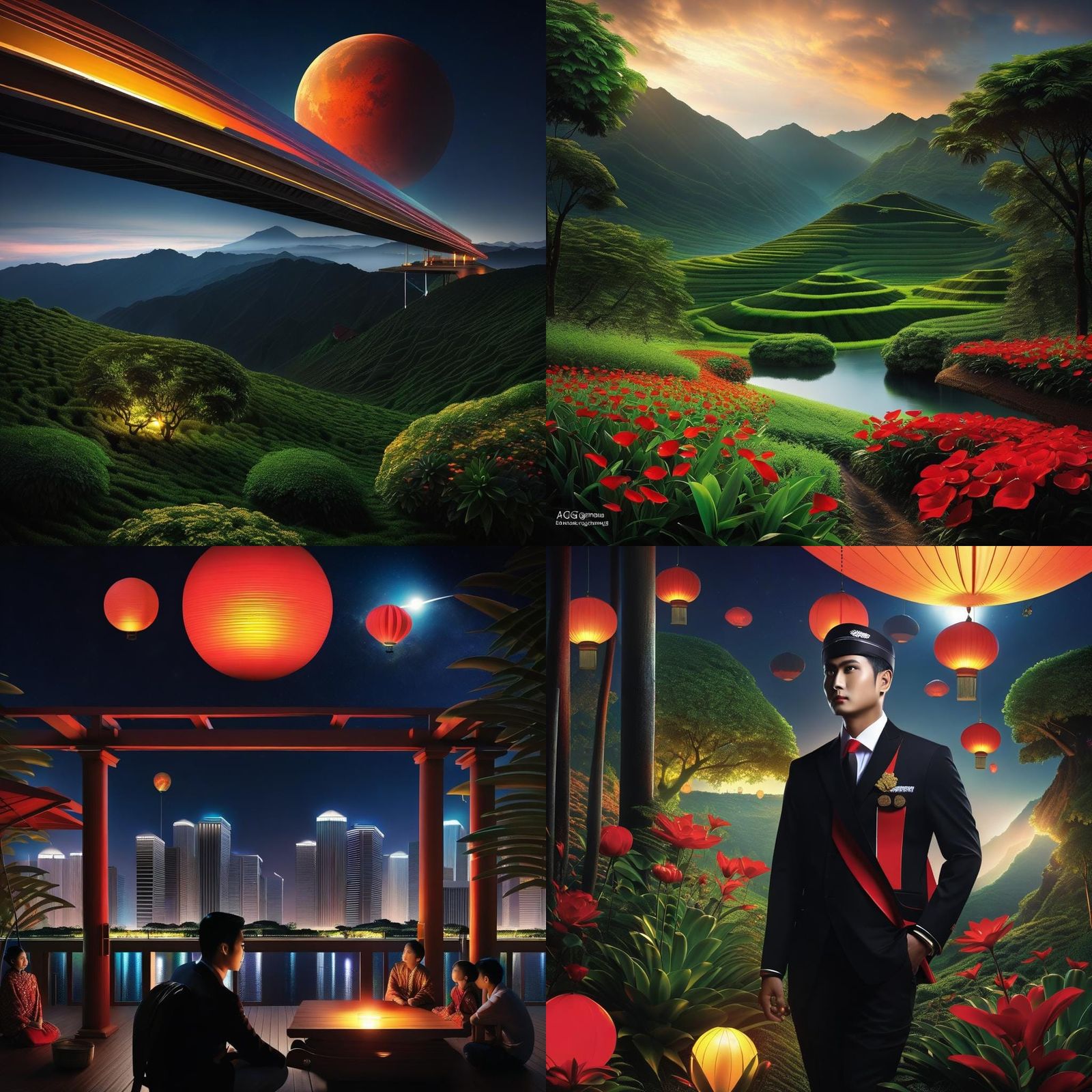 Abstract Fluid Acrylic Art Composition