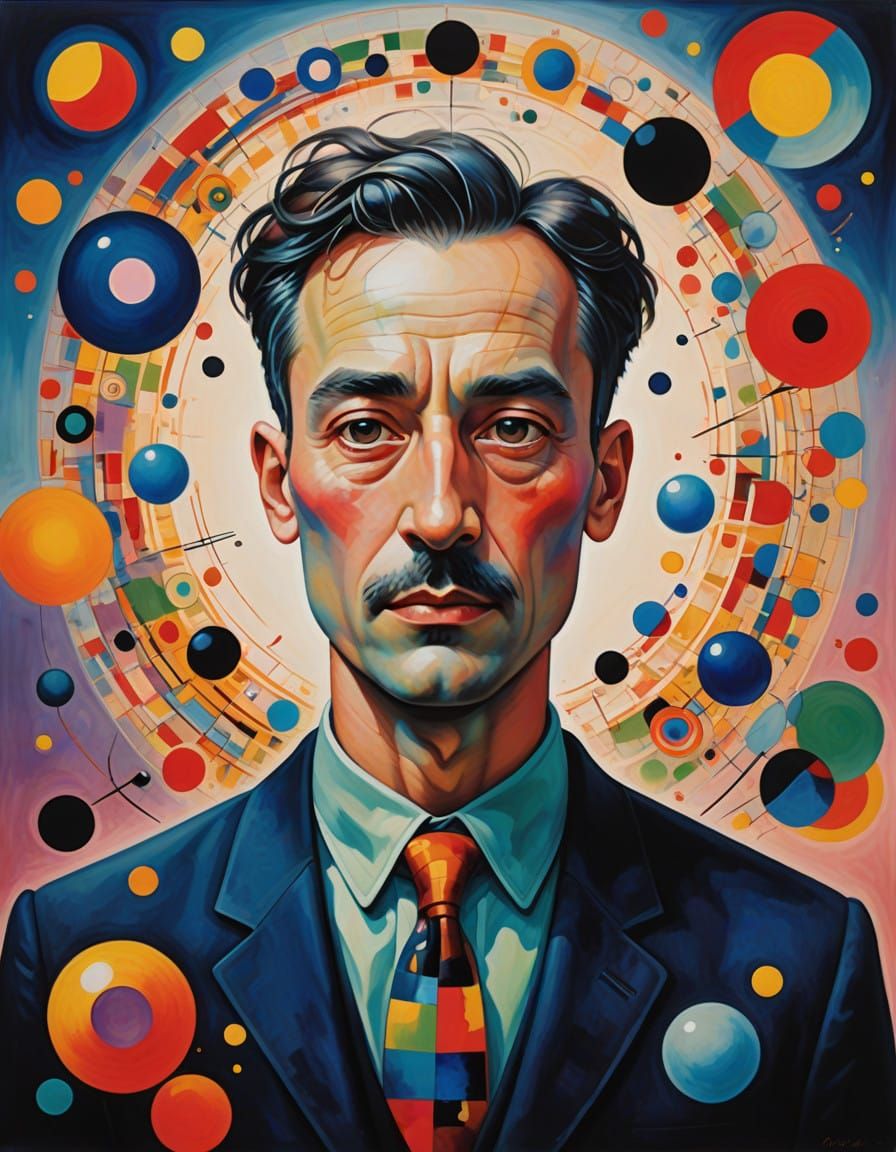 Dreamlike Portrait of a Mystical Being in Vibrant Surrealist...