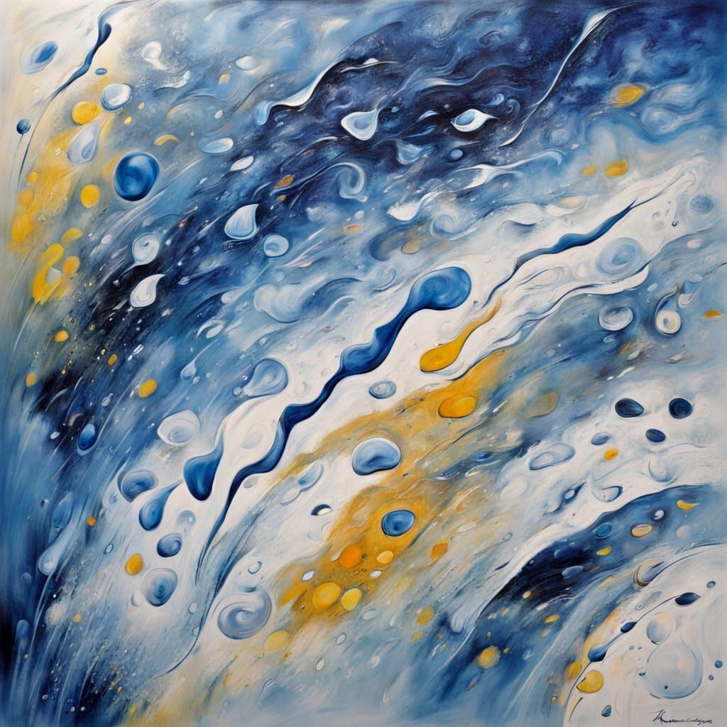 Abstract Raindrops Art in Emotional Palette