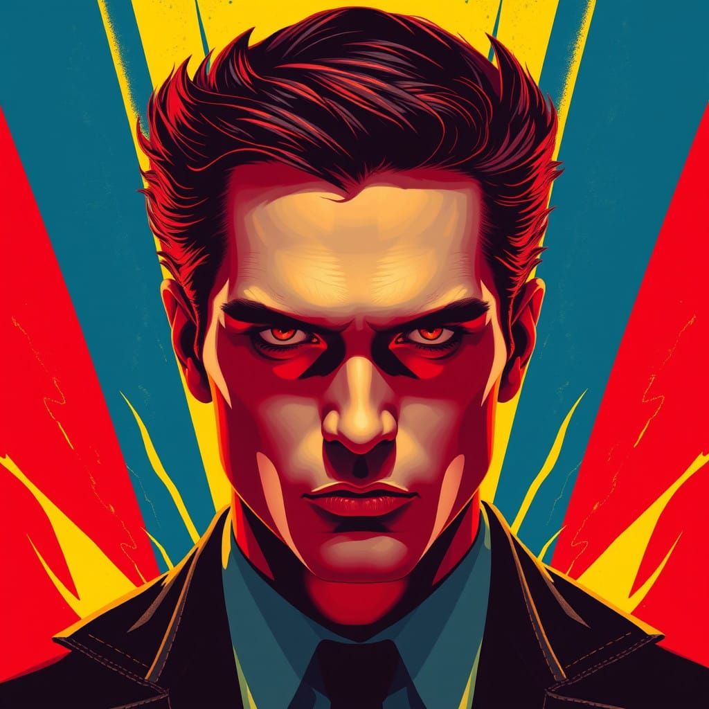 Edward Cullen in Cyberpunk Pop Art Style