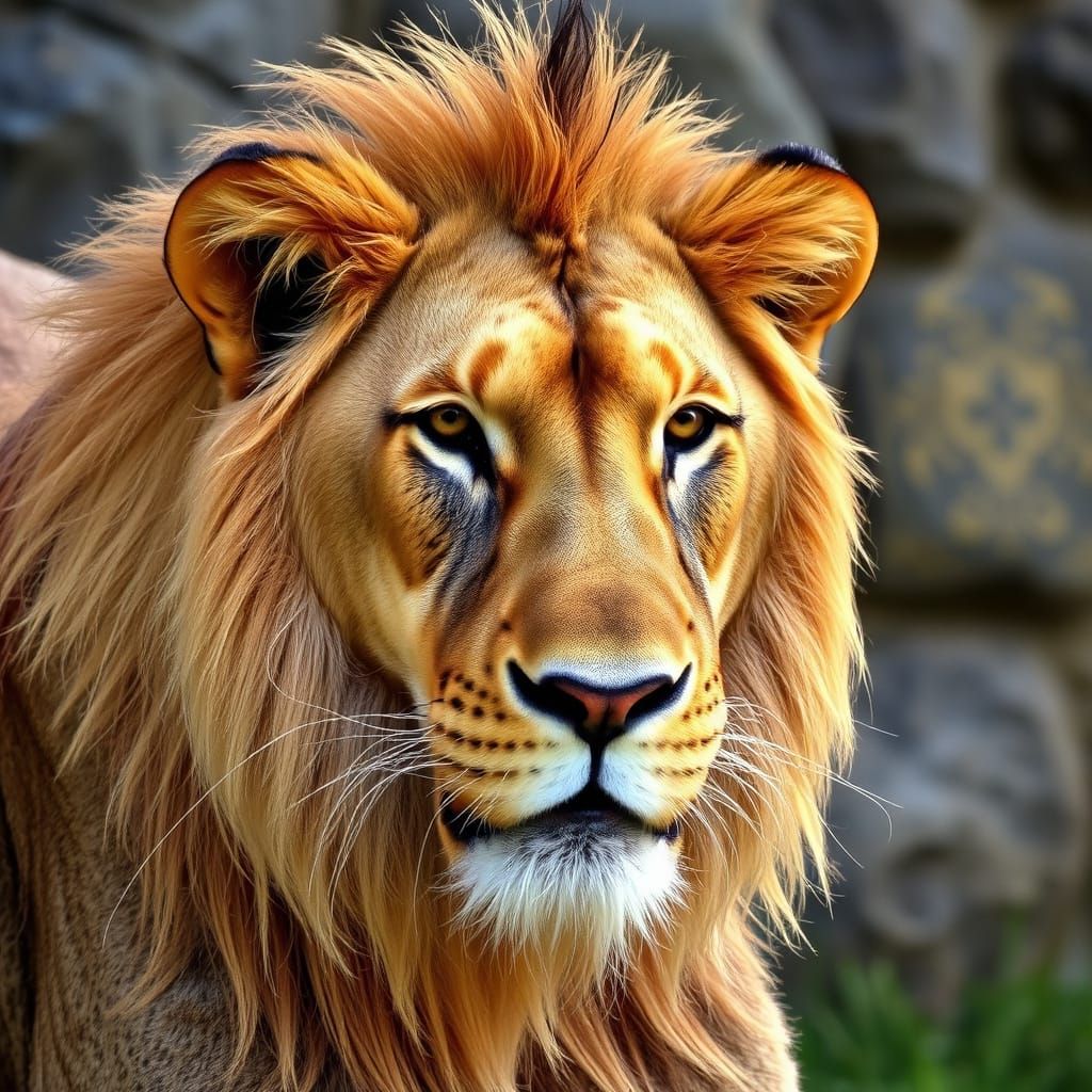 Nonchalant Lion Portrait