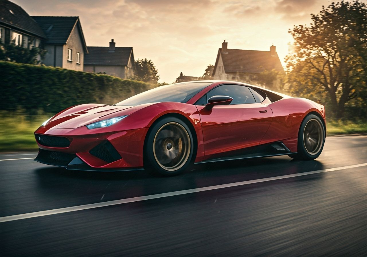 2030 De Tomaso Mangusta Concept Racing in Rain