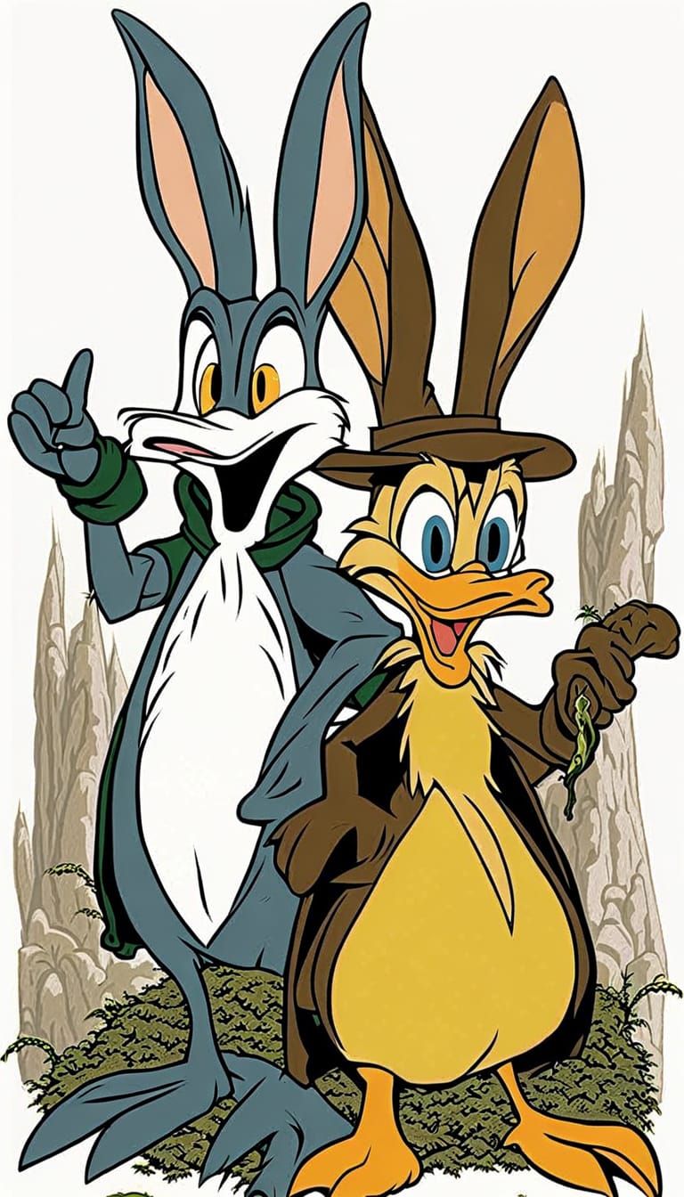 Bugs & Daffy as Frodo and Sam Besiege Isengard