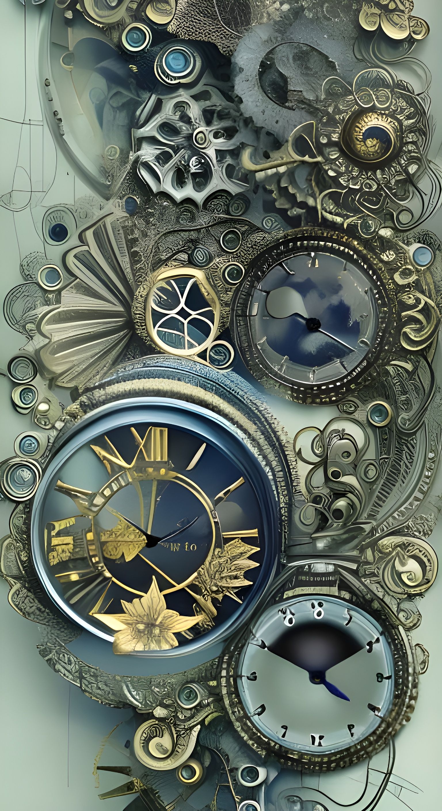 Surreal Time Collage with Vintage Elements