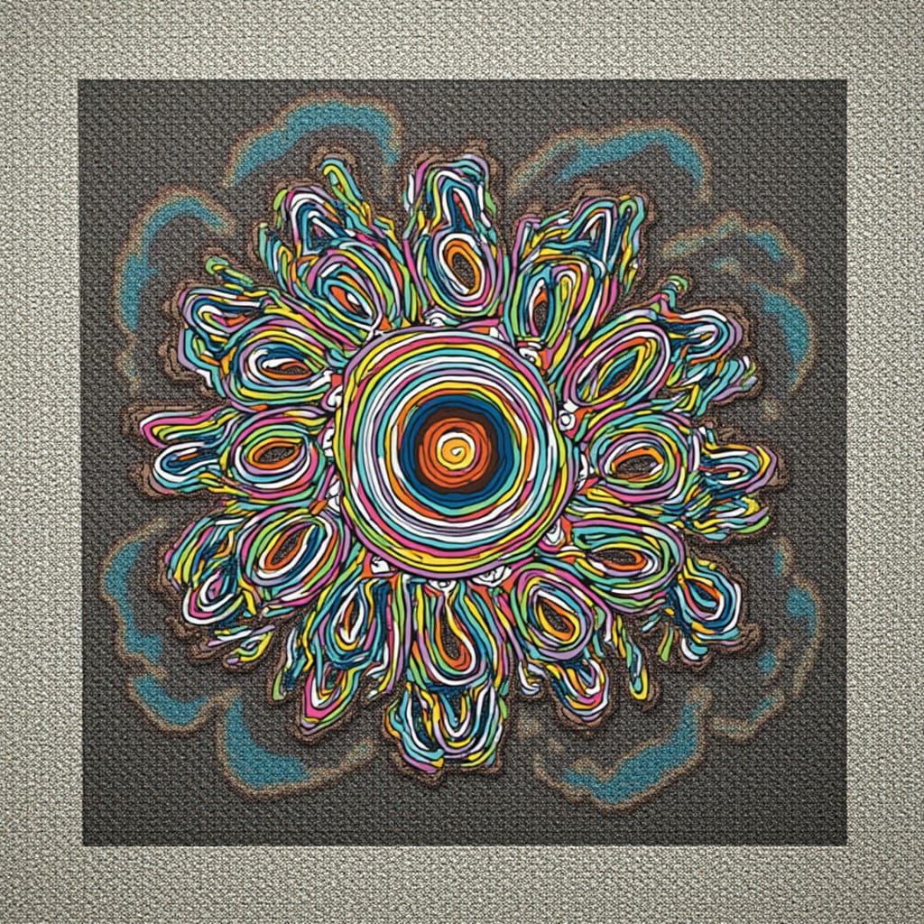 Surreal Geometric Harmony in Intricate Circles